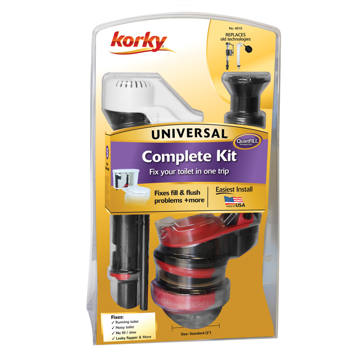 QuietFILL® Complete Toilet Repair Kit Korky